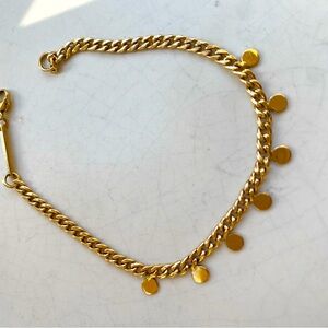 Zoe Chicco Gold Disc Charm Chain Bracelet